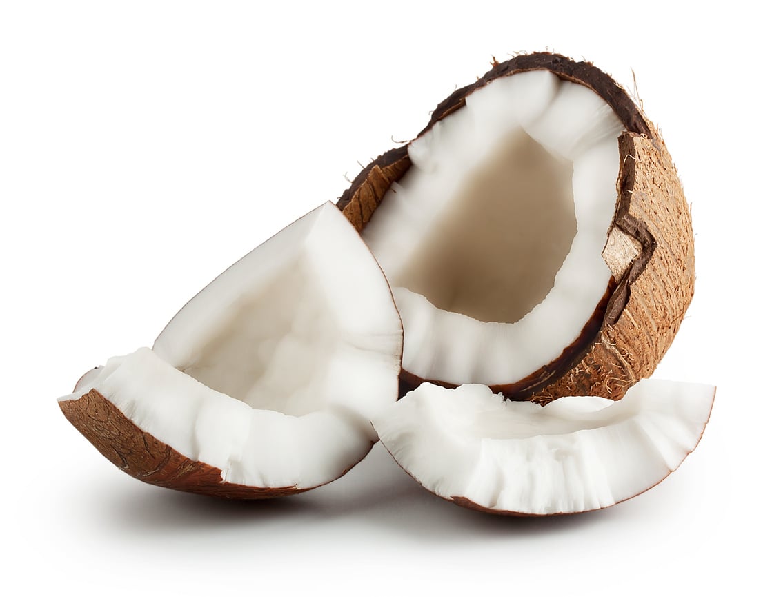 Coconut in White Background